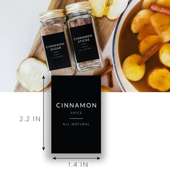 Savvy & Sorted Black Minimalist Spice Labels - Picture 3 of 4